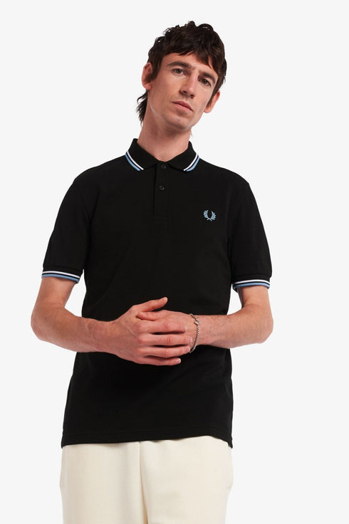 Polo Uomo M3600 twin tipped in puro cotone Bianco gold FRED PERRY- Francavilla Moda